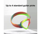 Guitar Pick Skin-Friendly Storing Picks Mini Thumb Finger Guitar Celluloid Mediator Storage Bracelet for Musician - Multicolor