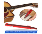 Fret Polishing Pen Solid Smoothing Surface Ergonomics Guitar Polish Pen Fret Dressing File Tool for Instrument - Red