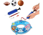 Ball Pump Ball Pump Air Pump Hand Pump For Basketball Football Volleyball Sports Ball Yoga Ball With 7 Needles 1 Nozzle And 1 Valve Adapter
