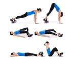 Knbhu 2Pcs Gliding Disc Fitness Exercise Yoga Gym Abdominal Training Sliding Plate-Black - Black