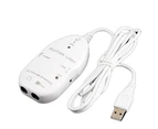 Guitar to USB Interface Link Audio Cable Adapter Cord Record PC Accessory - White
