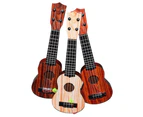 Kid Solid Color Wooden Ukulele Hawaiian Guitar Fretboard Stringed Instrument Toy - 5#
