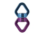 Outdoor Safety Rock Climbing Aerial Yoga Rotational Device Rope Swivel Connector - Blue Purple