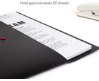 File Folder Pockets File Jacket Plastic Envelope Flat Document File Folder  Letter Organizer with Snap Button Closure A4 Letter Size (Pack of 5, Black)