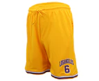 Kid's Basketball Shorts Boys Sports Gym Jogging Sweat Track Pants Los Angeles - Yellow - Los Angeles 6