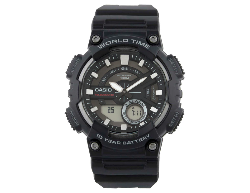 Casio Men's 48mm AEQ-110W-1A Resin Watch - Black