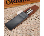 Leather Rollup Pen / Pencil Storage Case / Pouch Organizer Handmade Large Capatity
