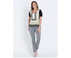 W.Lane Zipped Pants - Womens - Grey Tweed