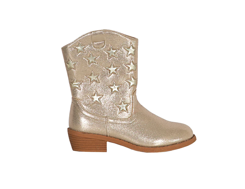 Carrie Vybe Junior Cowboy Style Boot Girl's - Gold