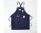Chef Aprons for Men Women with Large Pockets, Cotton Canvas Work Apron -style 1