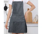 Adjustable Bib Aprons, Water Oil Stain Resistant Black Chef Cooking Kitchen Aprons with Pockets for Men Women -style 1