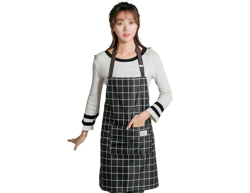3 Pieces Waterproof Apron with Pockets Adjustable Cooking Aprons Kitchen Bib Apron for Baking Household Cleaning -shape8