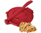 Mbg 8Inch Portable Aluminum Non-stick Tortilla Pie Maker Press Pan Kitchen Tool-Red - Red