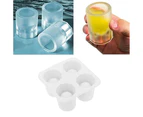 Ice Tray, Non-Stick , Freeze 4 Shot Glasses