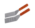 Mbg Stainless Steel Wooden Handle Cheese Shovel Pizza Pancake Spatula Baking Tool-Dense Shovel