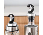 Mbg 5Pcs Bottle Pourer Automatic Flip-top Leakproof Silver Color Unique Design Oil Stopper Spout Kitchen Utensils-Silver - Silver