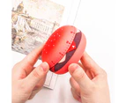 Mbg Cooking Alarm 60-Minute Crack Resistant ABS Hamburger Shaped Counter Timer Kitchen Accessories-Red - Red