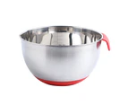 Mbg Stainless Steel Mixing Bowl Lid Grater Cake Salad Food Container Kitchen Tool-18cm without Lid
