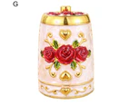 Mbg Toothpick Holder Delicate Appearance Food Grade Lustrous Refillable Long Carved Pattern Vintage Press Dispense Toothpick Canister Storage Supplies-G