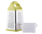 Mbg Vegetable Slicer Base Mirror Polish Ergonomic Handle with Storage Box Wide Slice Vegetables Potato Cheese Grater Vegetable Cutter for Restaurant-Yellow - Yellow