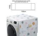 Geometric Washing Machine Refrigerator Dust Cover, Multi-Purpose Household Cotton Linen Dust Microwave Cover, with Storage Pouch