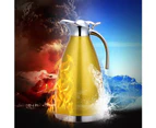 Mbg 1.5L Stainless Steel Thermal Flask Jug Coffee Pot Vacuum Insulated Water Bottle-Golden - Golden