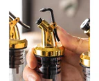 Mbg 2Pcs Olive Oil Sauce Vinegar Bottle Cap Stopper Dispenser Pourer Kitchen Tool-Plating Golden - Plating Golden
