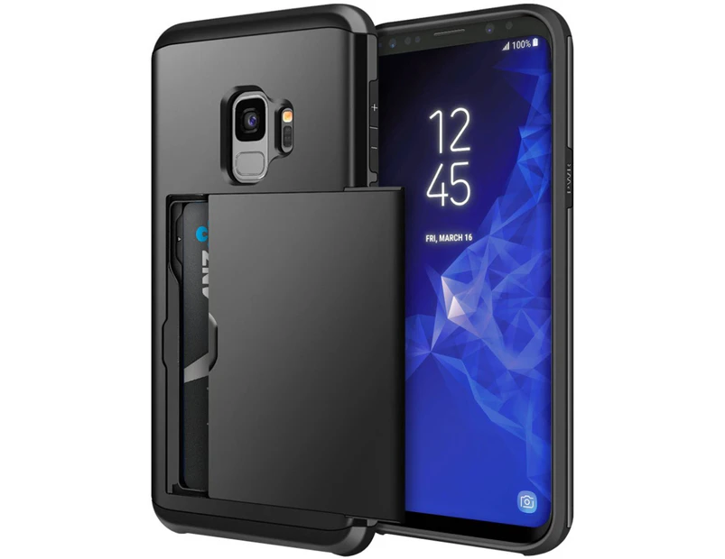 Verge Hard Case With Card Holder For Galaxy S9+ 6.2 Black