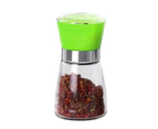 Mbg Portable Kitchen Salt Pepper Mill Grinder Bottle Seasoning Jar Holder Container-Black - Black
