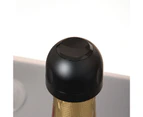 Mbg Silicone Home Bar Vacuum Wine Champagne Bottle Plug Sealer Cork Pourer Stopper-Black - Black