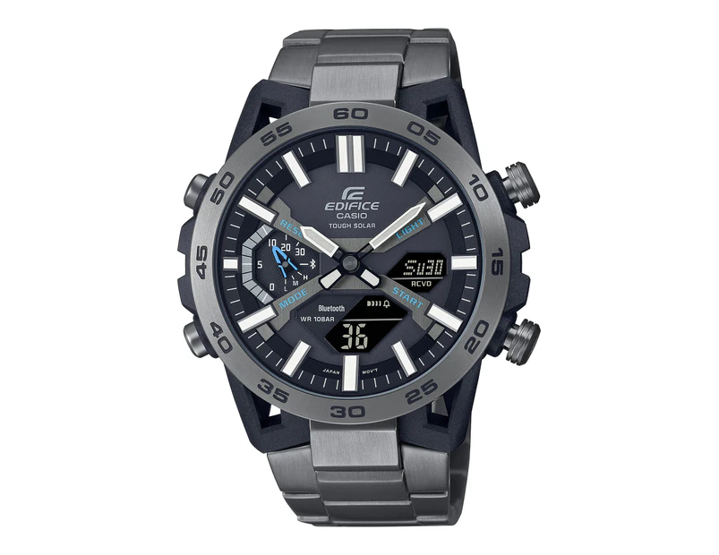 Casio Edifice Black Stainless Steel Band Watch ECB2000DC-1A