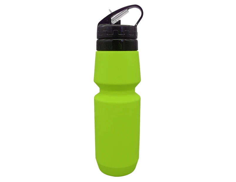 Water Bottle Folding Design Space-saving Silicone Creative Non-slip Water Cup for Outdoor  - Green
