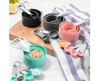 Measuring Cups and Spoons Set, Stackable Stainless Steel Handle Tablespoon , Measuring Set for Kitchen Cooking&Baking