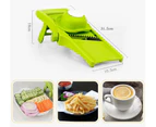 Vegetable Mandoline Potato Slicer , Fry Cutter for Onion Rings, Chips and French Fries,Green