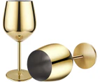 Stainless Steel Red Wine Glass, Stainless Steel Red Wine Glass Champagne Flute Cup 500Ml 2 Pack,Gold
