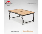 Naturehike Ultralight Foldable Table Aluminium BBQ Camping Furniture Folding Desk Large - Wood Grain