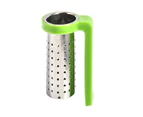Mbg Tea Strainer Food Grade Rust-proof Stainless Steel Hanging On Cup Style Tea Infuser With Handle for Home-Green - Green