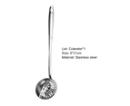 Mbg Colander Spoon Food Grade Rust-proof Stainless Steel Hot Pot Spoon Strainer with Long Handle for Home-Silver - Silver