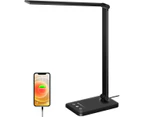 LED Desk Lamp with Wireless Charger, USB Charging Port, 5 Lighting Modes and 25 Brightness Levels