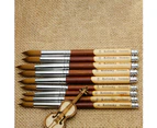 Color Block Round Top Wood Handle Nail Art Pen Line Drawing Brush Manicure Tool - #22