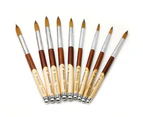 Color Block Round Top Wood Handle Nail Art Pen Line Drawing Brush Manicure Tool - 24#