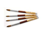 Color Block Round Top Wood Handle Nail Art Pen Line Drawing Brush Manicure Tool - #14