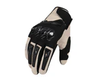 Touch Screen Motorcycle Gloves Durable Breathable Racing Motorbike Summer MAD66 - Khaki