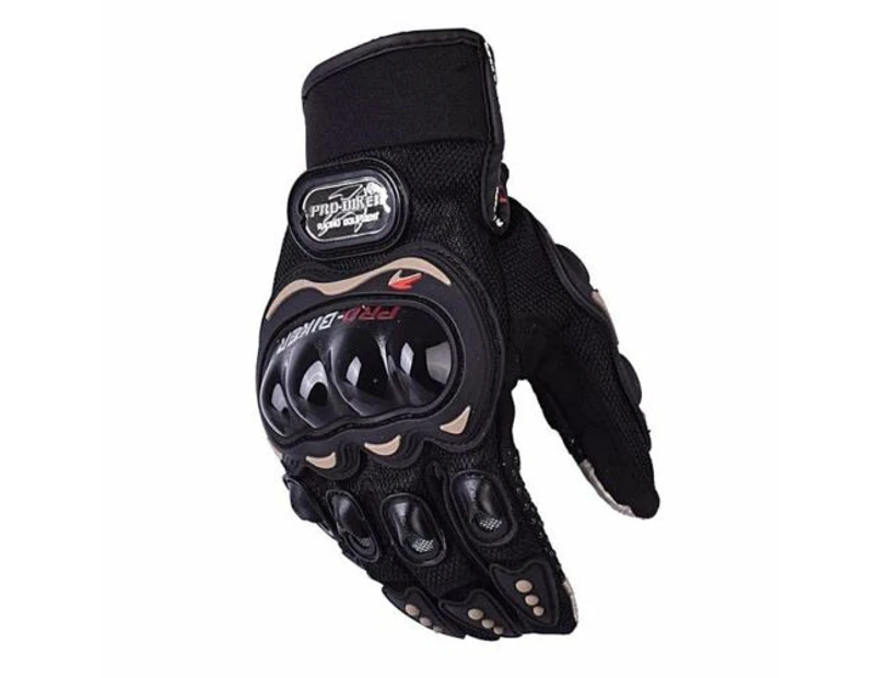 Motorcycle Gloves ProBiker Breathable Racing Street Motorbike Summer Gloves - Black