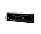 Oikiture TV Cabinet Entertainment Unit Stand RGB LED Gloss Furniture Black 180CM