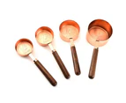 Mbg 4Pcs Measuring Cup Eco-friendly Rust-proof Stainless Steel Plating Measuring Cup Spoon for Home-B