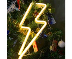 Led Neon Light-Lightning (Battery Box + Usb) Yellow Light
