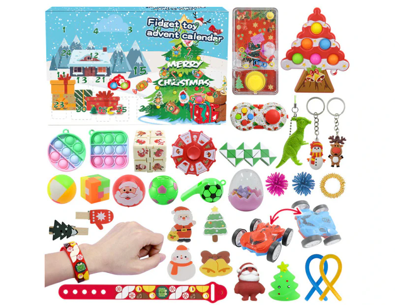 Sensory Fidget Advent Calendars for Kids Christmas Countdown 24 Days Toy Surprise Box Christmas Advent Calendar A2