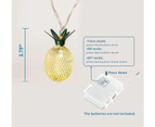 Pineapple String Lights，Led Pineapple Light String*4.5M 30 Lights 3 Sections With Flashing Battery Box*Warm White