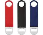 3 Pack Heavy Duty Stainless Steel Flat Bottle Opener, Solid and Durable Beer Openers, 7 inches Red, Black, Blue